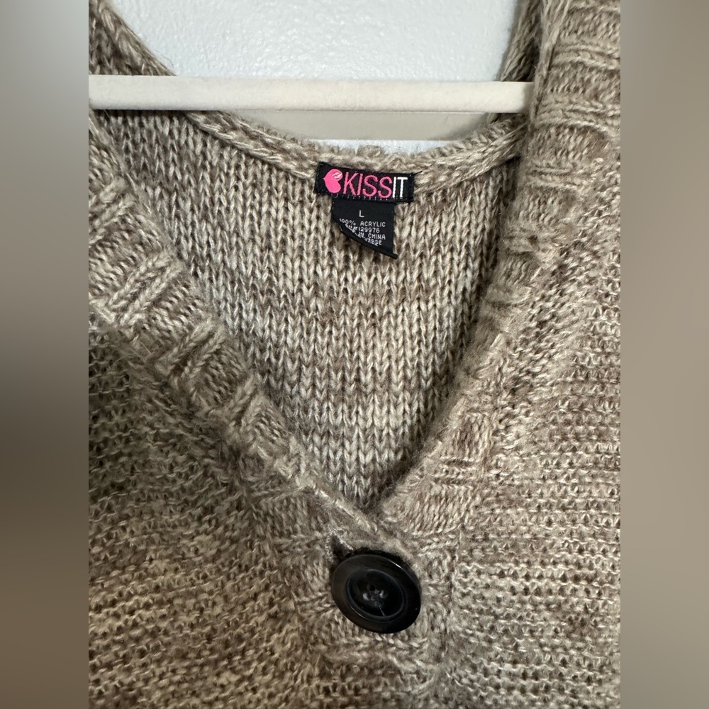 Kiss It y2k Hooded Sweater Mini Dress - Picture 2 of 4